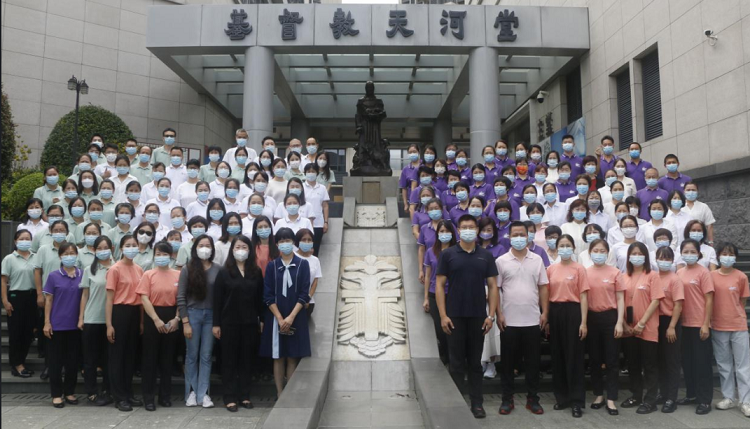 Choirs of Tianhe Church, Zengcheng Church, and Shahe church who attended joint sacred music training courses took a group picture in Tianhe Church, Guangzhou, Guangdong, on August 13 or 20, 2022.