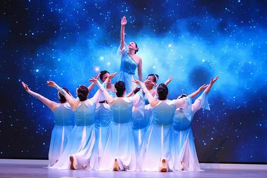 Church members presented a dance to celebrate the 150th anniversary of the foundation and the 143rd anniversary of the construction of Savior Church in Yuyu Village, Su'ao Town, Pingtan Town, Fuzhou, Fujian, on October 5, 2022.