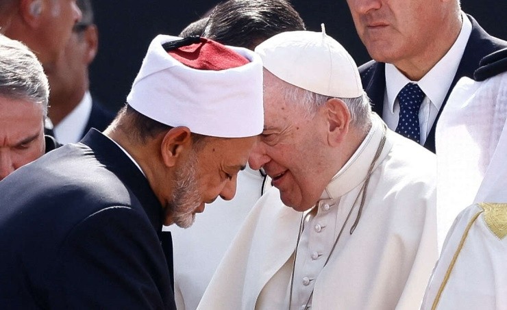 Al Azhar Grand Imam, Pope met in Kingdom of Peace, Manama, Bahrain, on November 4, 2022.
