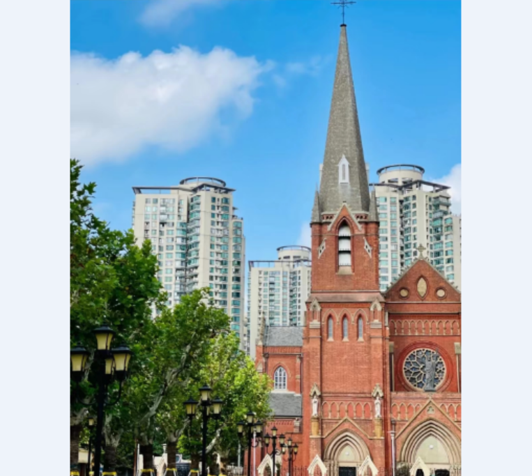 Exterior view of Shanghai St. Ignatius Cathedral 