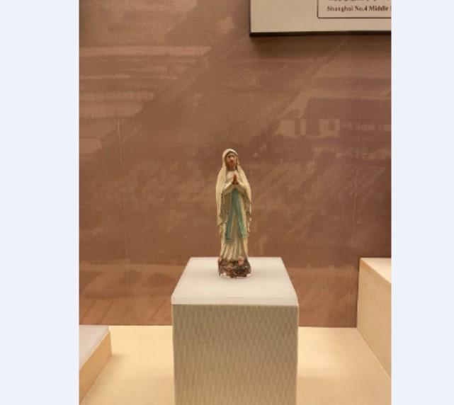A sculpture of the Virgin Mary in Tushan Bay Museum, Shanghai