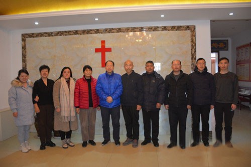 Leaders and staff members of Taiyuan Municipal CC&TSPM in Shanxi Province took a group picture during visits to local churches on December 12-14, 2022. 