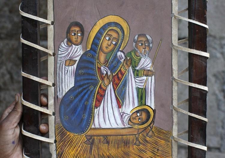 Traditional Ethiopian Orthodox icon from Lalibela. 