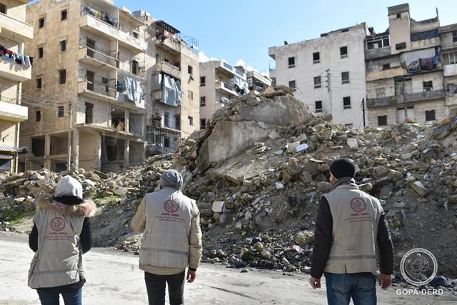 GOPA-DERD was assessing the aftermath of the earthquake in northern Syria on February 6, 2023.