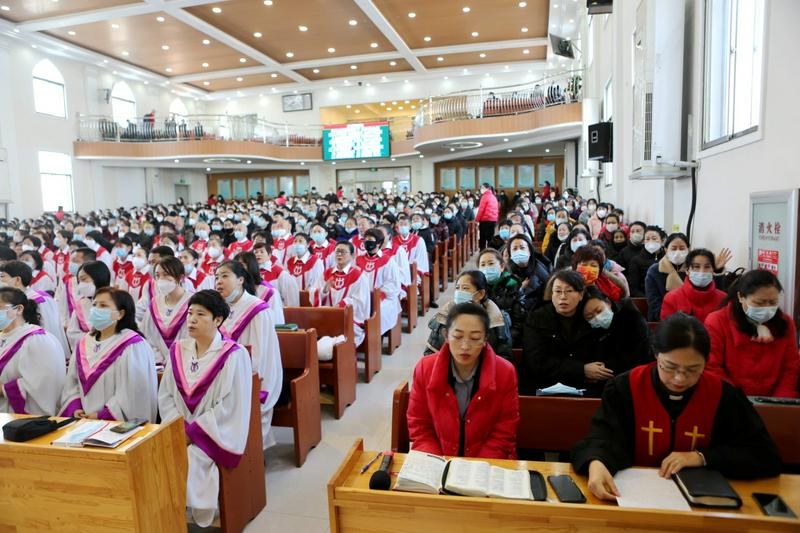 Bethany Church in Bayuquan District, Yingkou City, Liaoning Province held a Sunday service on February 19, 2023.