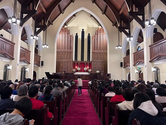 An Easter Sunday service was held at Shanghai Community Church on April 9, 2023.